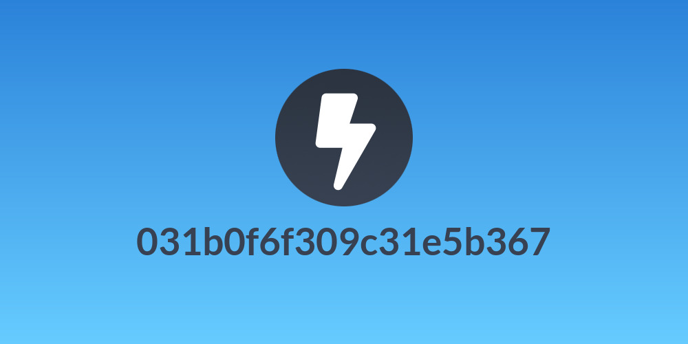 031b0f6f309c31e5b367