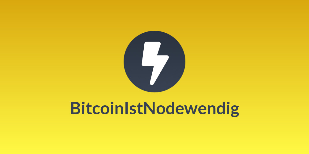 BitcoinIstNodewendig