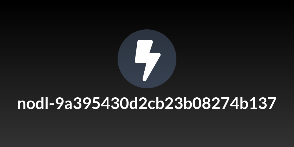 nodl-9a395430d2cb23b08274b137