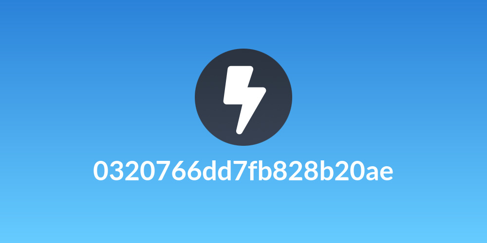 0320766dd7fb828b20ae