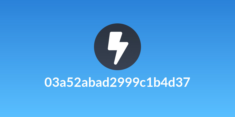 03a52abad2999c1b4d37