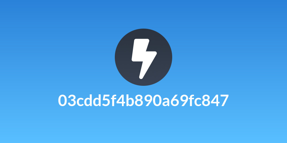 03cdd5f4b890a69fc847