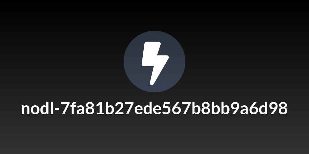 nodl-7fa81b27ede567b8bb9a6d98