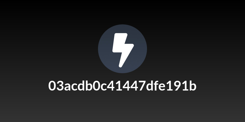 03acdb0c41447dfe191b