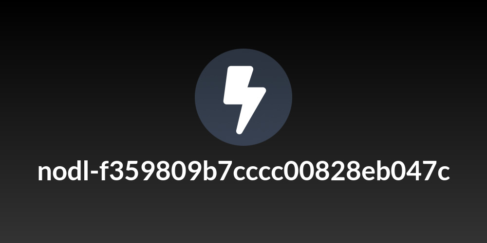 nodl-f359809b7cccc00828eb047c