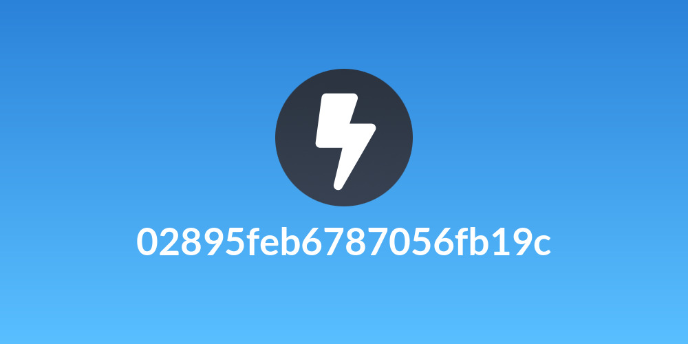 02895feb6787056fb19c