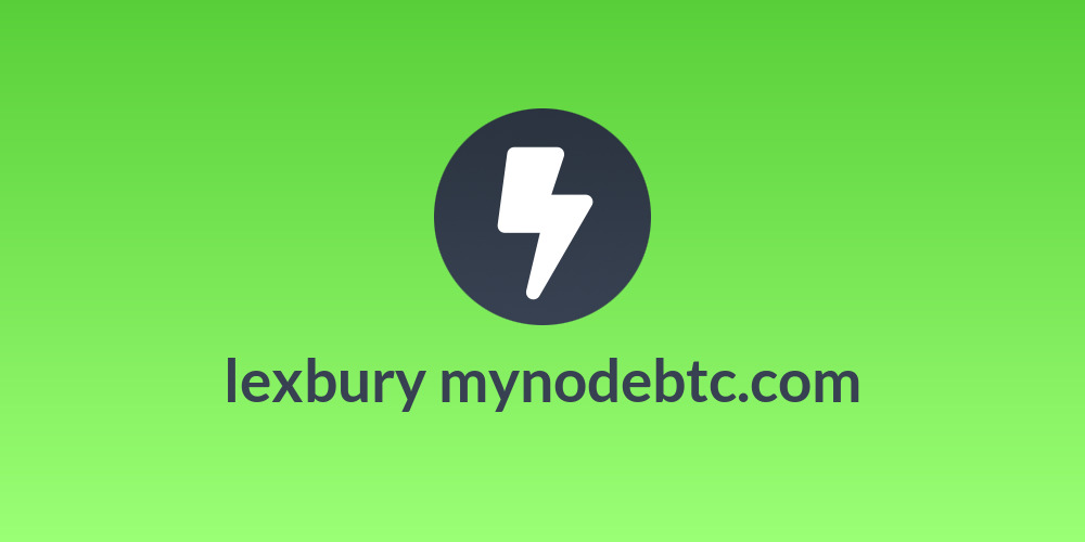 lexbury mynodebtc.com