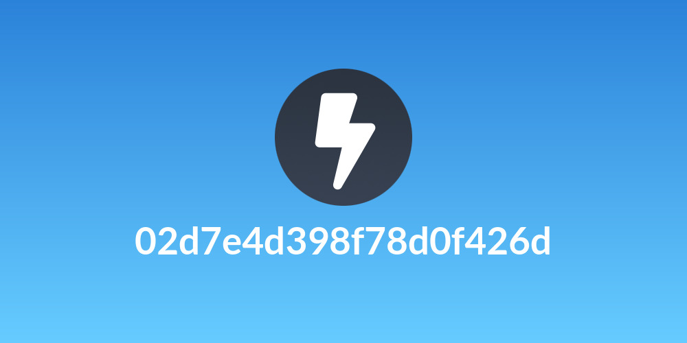 02d7e4d398f78d0f426d