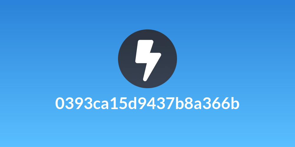 0393ca15d9437b8a366b