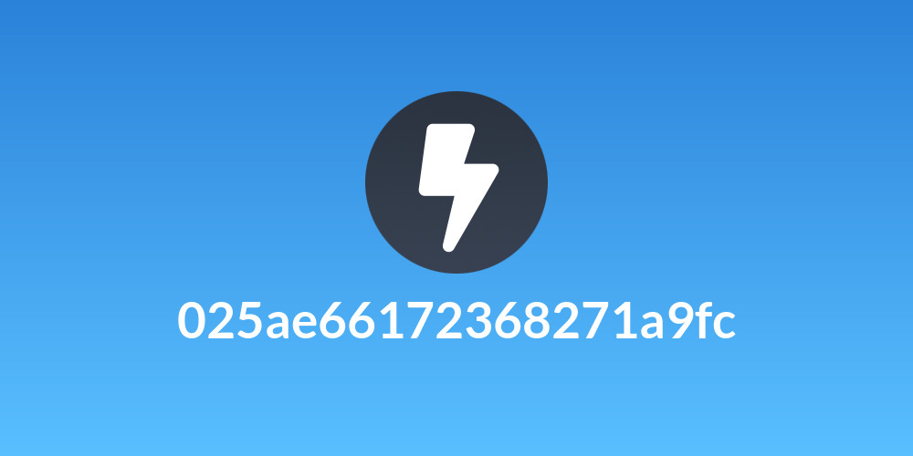 025ae66172368271a9fc