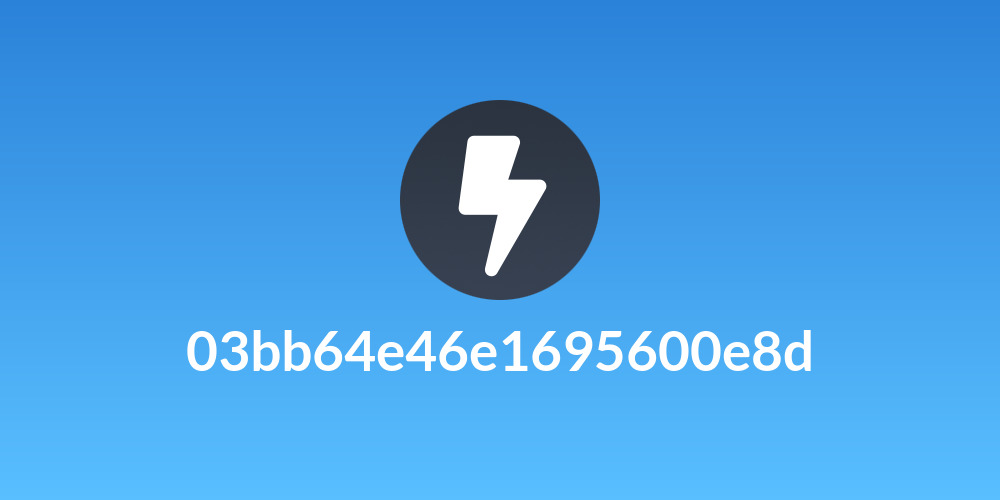 03bb64e46e1695600e8d