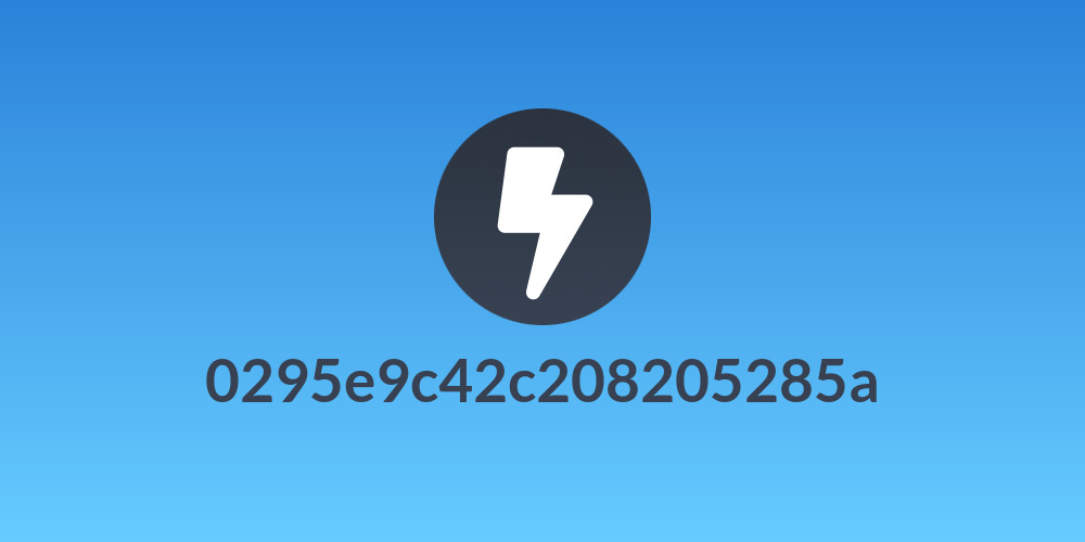 0295e9c42c208205285a