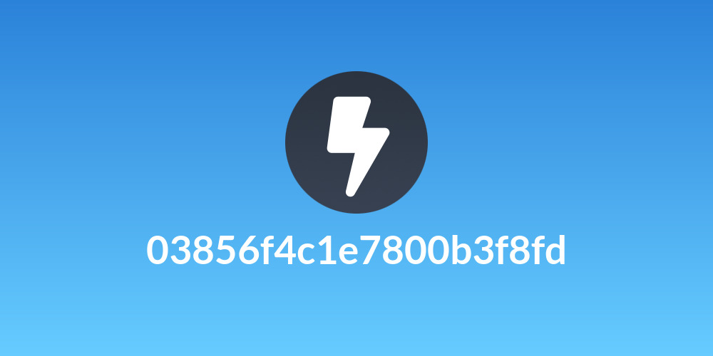 03856f4c1e7800b3f8fd