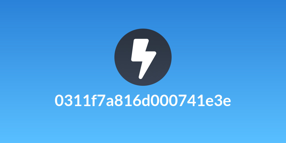 0311f7a816d000741e3e