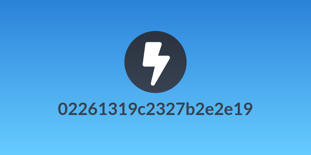 02261319c2327b2e2e19