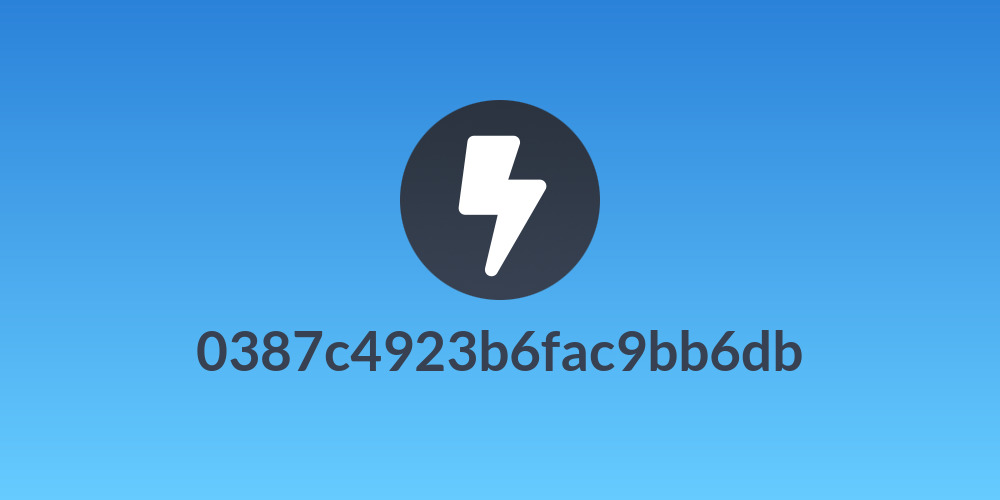 0387c4923b6fac9bb6db