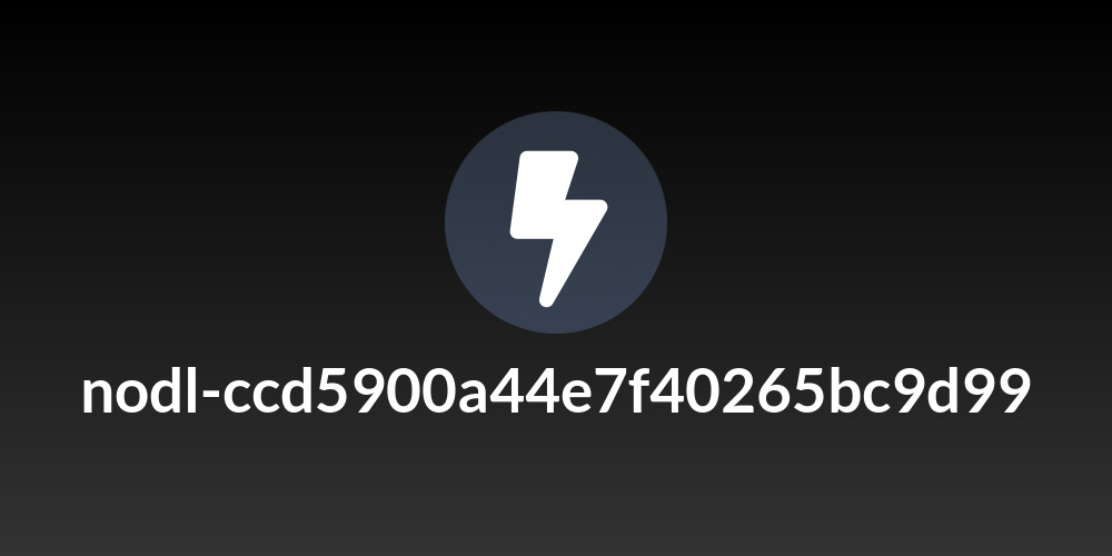 nodl-ccd5900a44e7f40265bc9d99