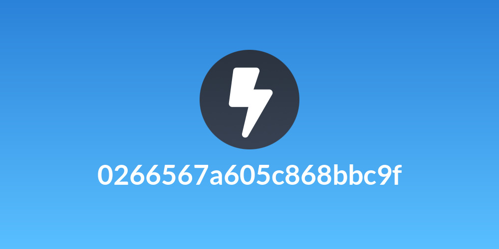 0266567a605c868bbc9f