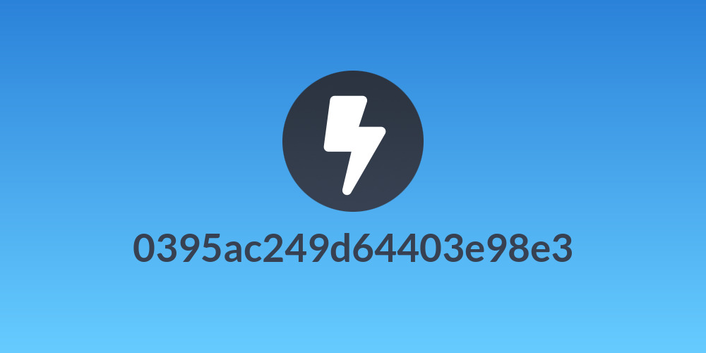 0395ac249d64403e98e3