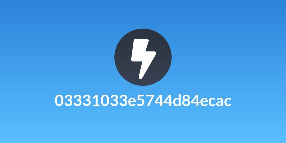 03331033e5744d84ecac