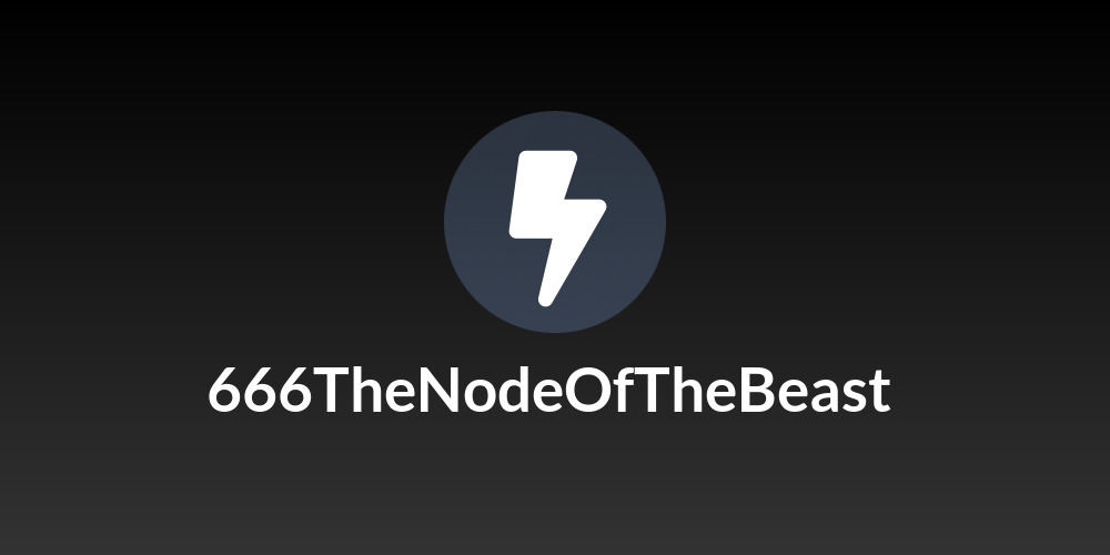 666TheNodeOfTheBeast 😈⚡