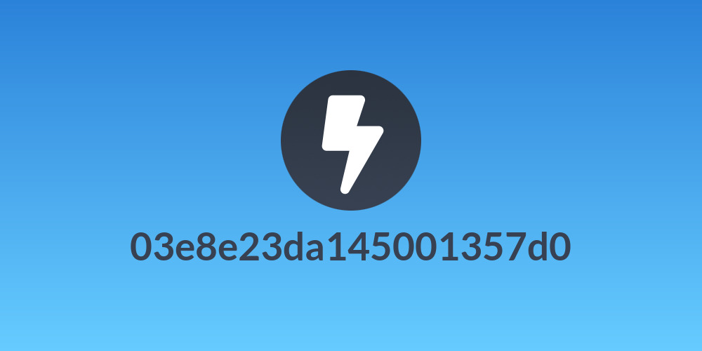 03e8e23da145001357d0