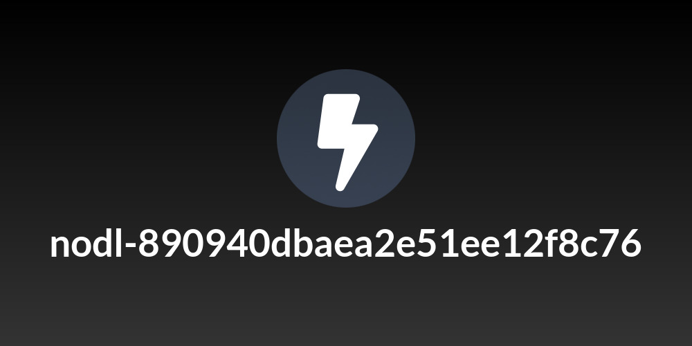 nodl-890940dbaea2e51ee12f8c76