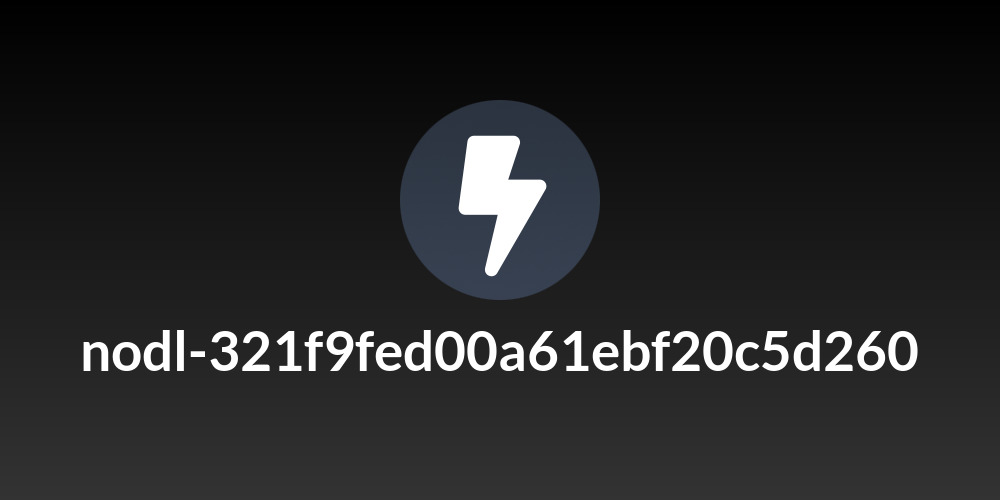 nodl-321f9fed00a61ebf20c5d260