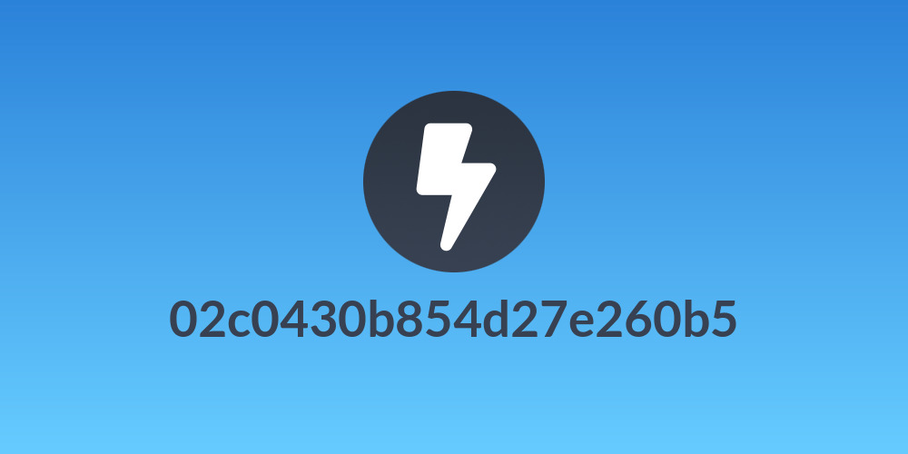 02c0430b854d27e260b5