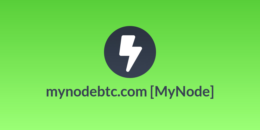 mynodebtc.com [MyNode]