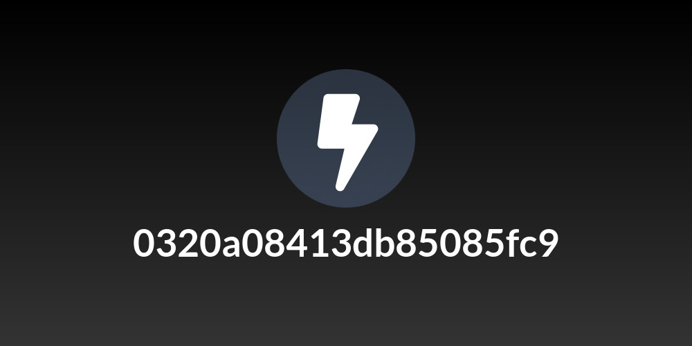 0320a08413db85085fc9