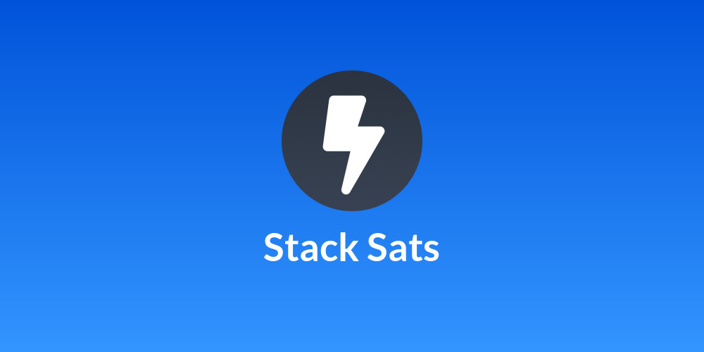 Stack Sats