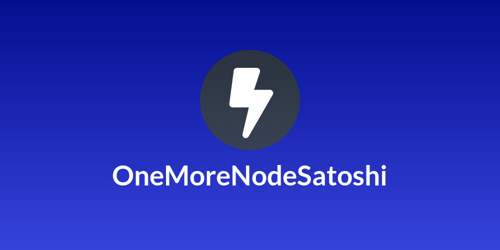 OneMoreNodeSatoshi