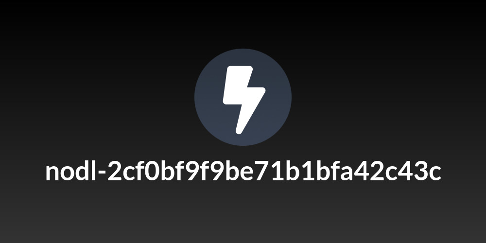 nodl-2cf0bf9f9be71b1bfa42c43c