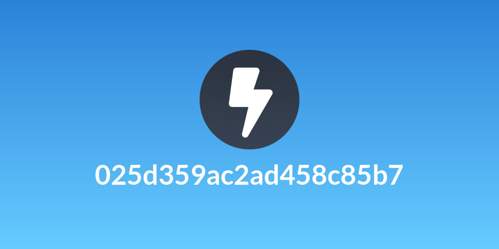 025d359ac2ad458c85b7