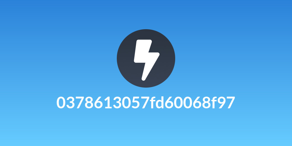 0378613057fd60068f97