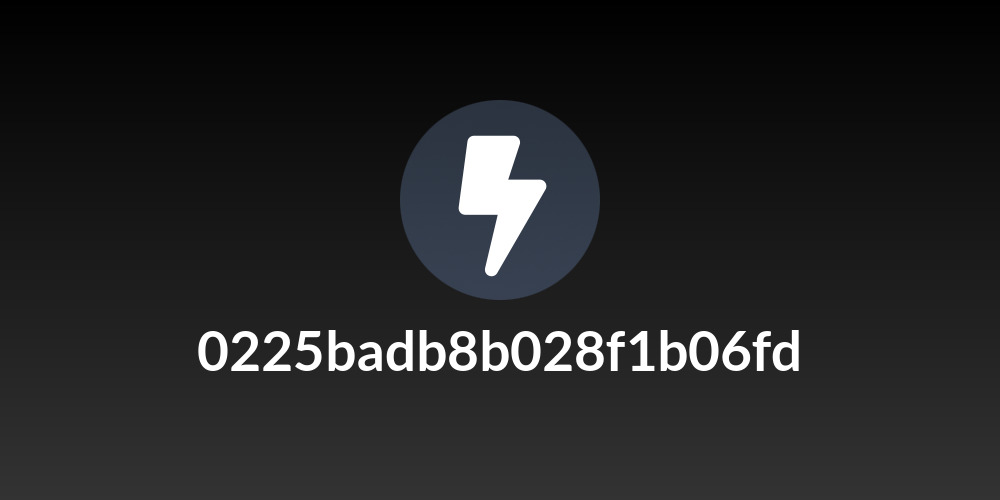 0225badb8b028f1b06fd