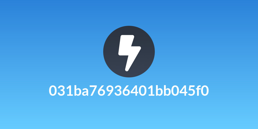 031ba76936401bb045f0