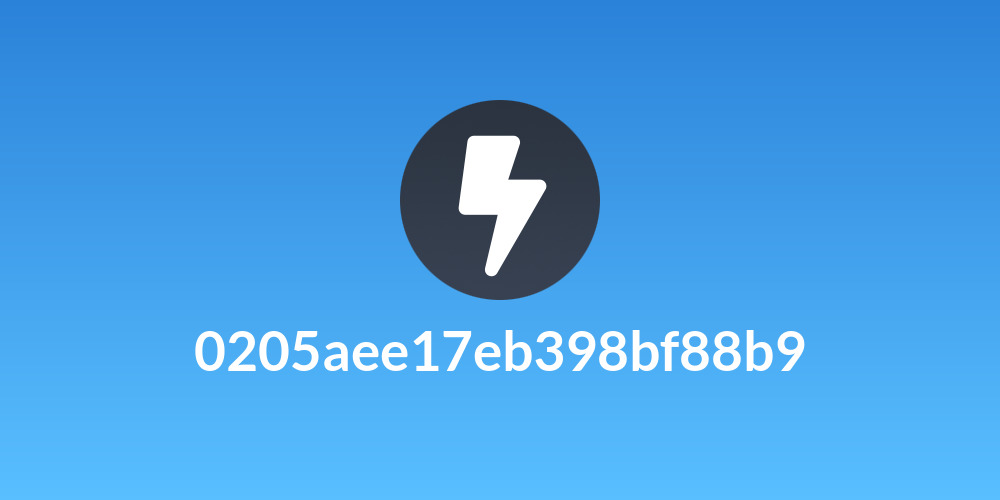 0205aee17eb398bf88b9