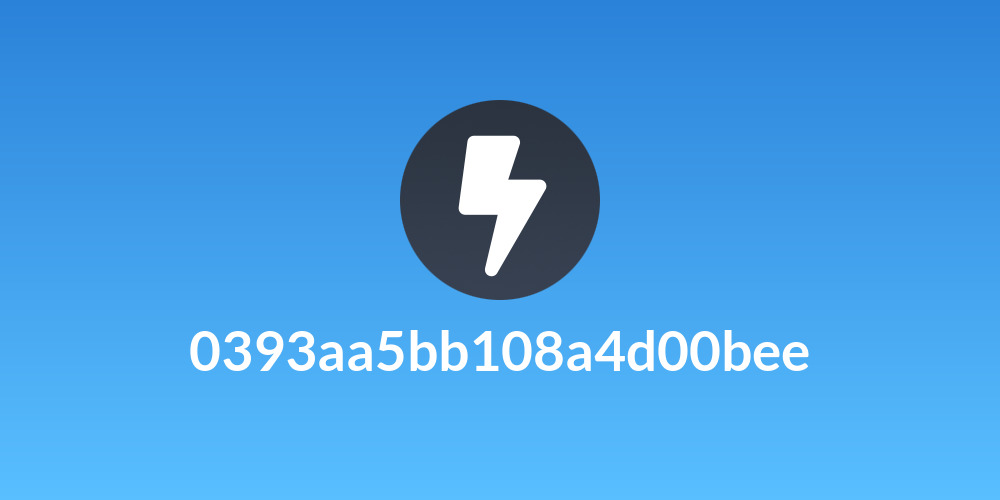 0393aa5bb108a4d00bee