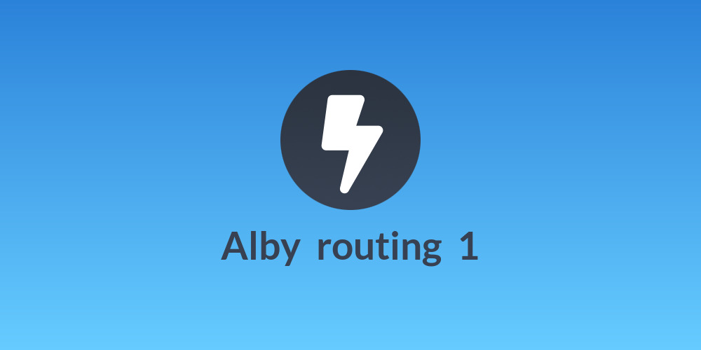 Alby 🐝 routing ⚡ 1