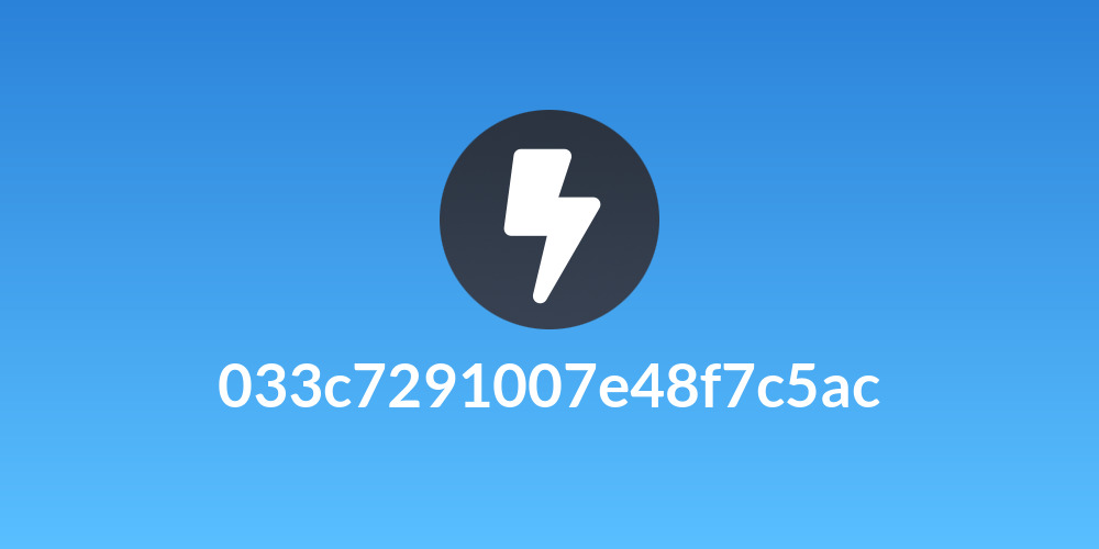 033c7291007e48f7c5ac