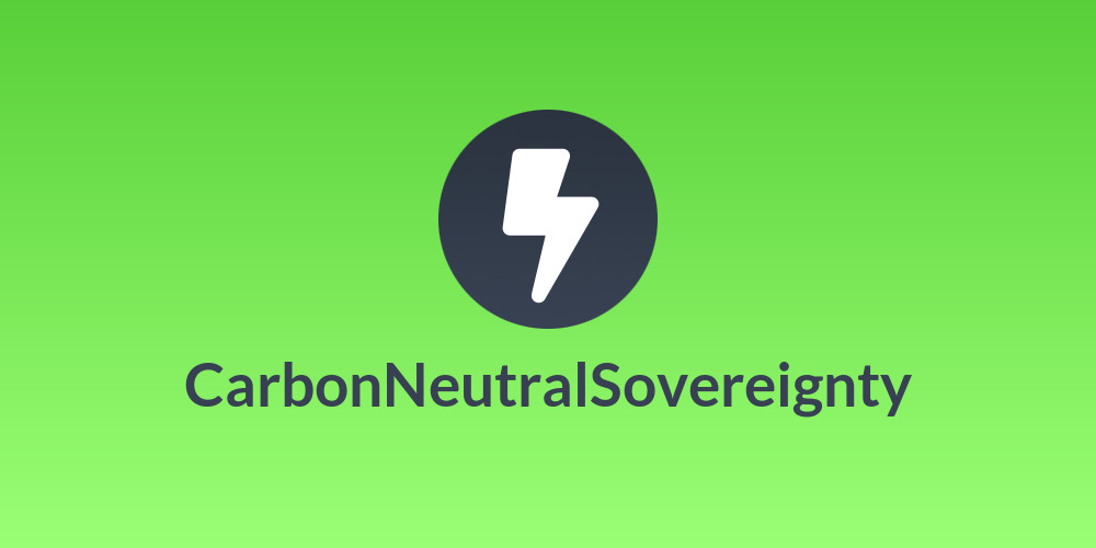 CarbonNeutralSovereignty