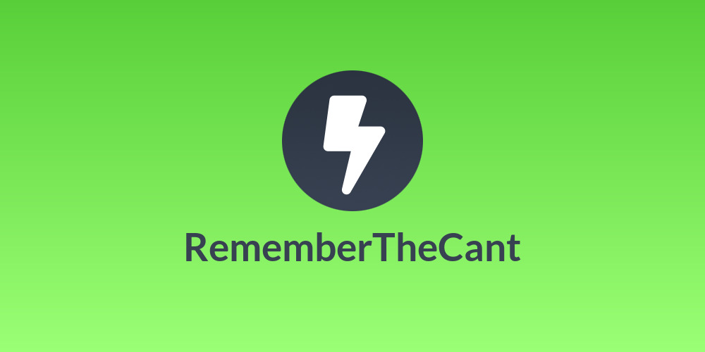 RememberTheCant