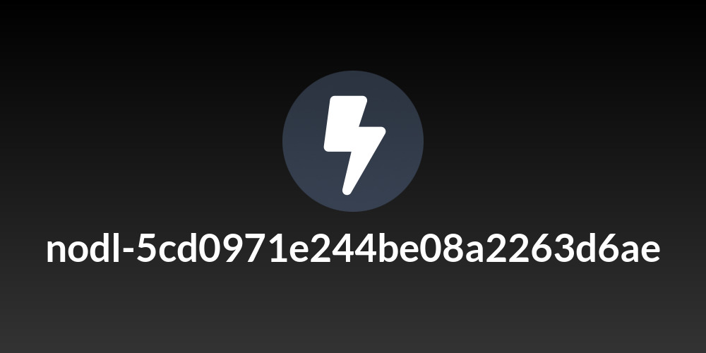 nodl-5cd0971e244be08a2263d6ae