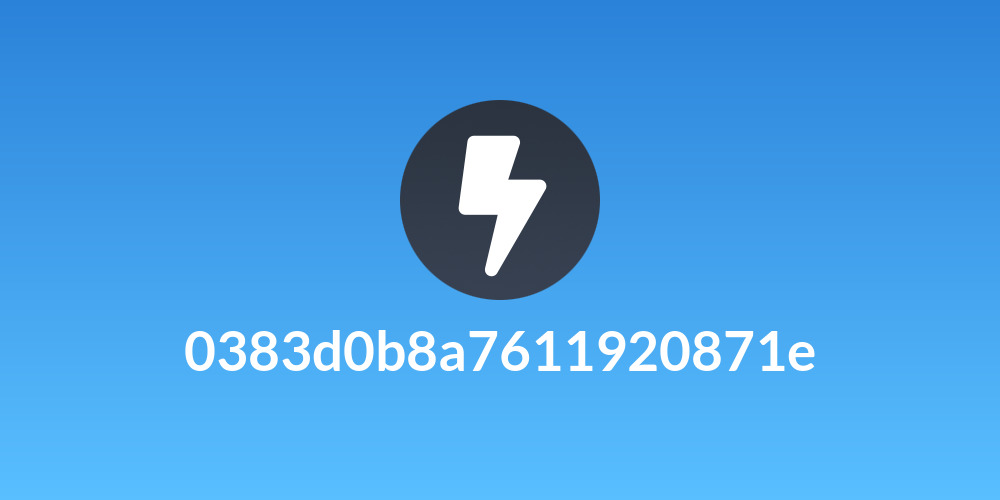 0383d0b8a7611920871e