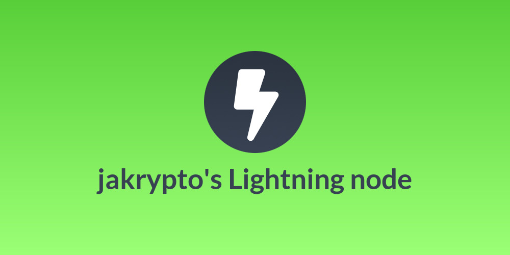 jakrypto's Lightning node