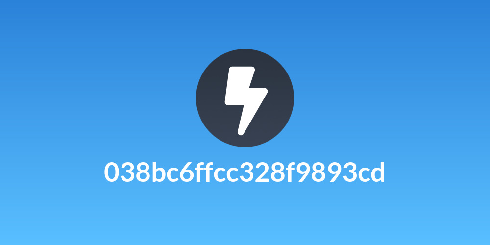 038bc6ffcc328f9893cd