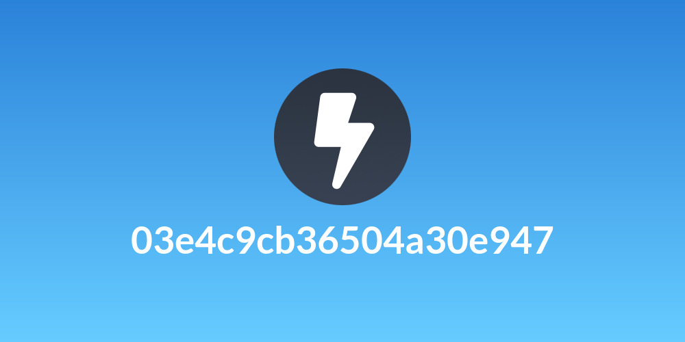03e4c9cb36504a30e947