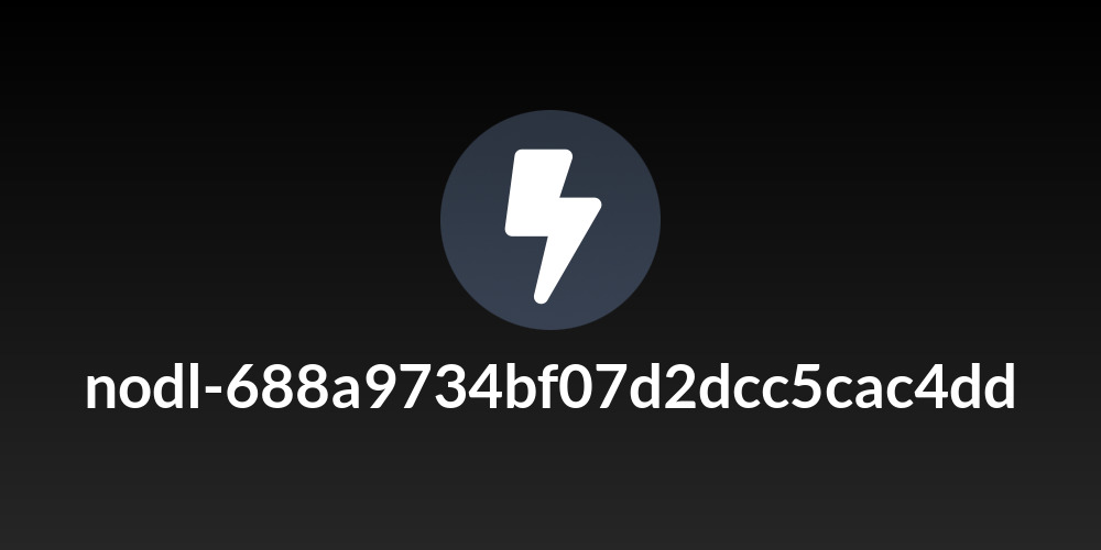nodl-688a9734bf07d2dcc5cac4dd